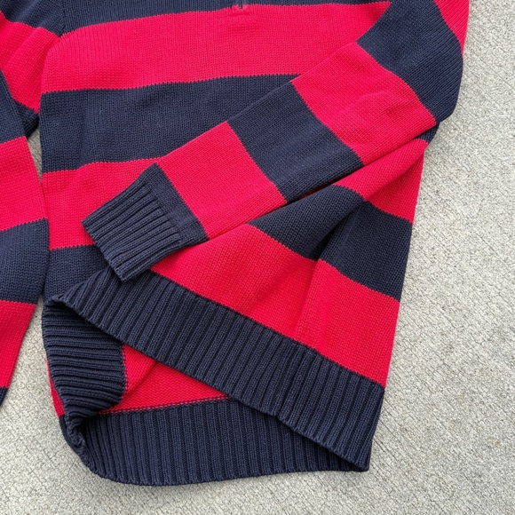 Polo Ralph Lauren Cotton Quarter-Zip Stripe Sweater XL - Picture 5 of 8